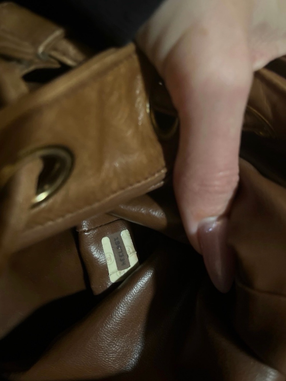 CHANEL Cognac Leather Drawstring Shoulder chain Bag - Picture 6 of 12